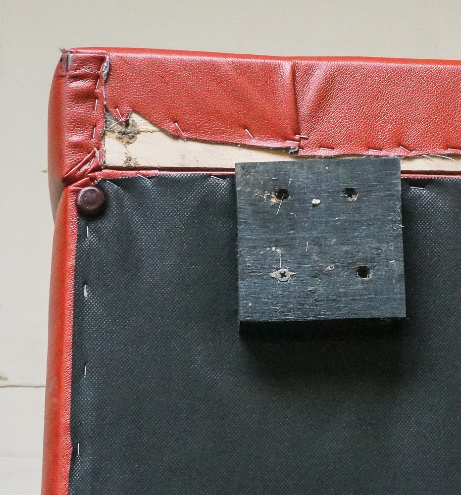 Red Faux Leather Sectional Sofa