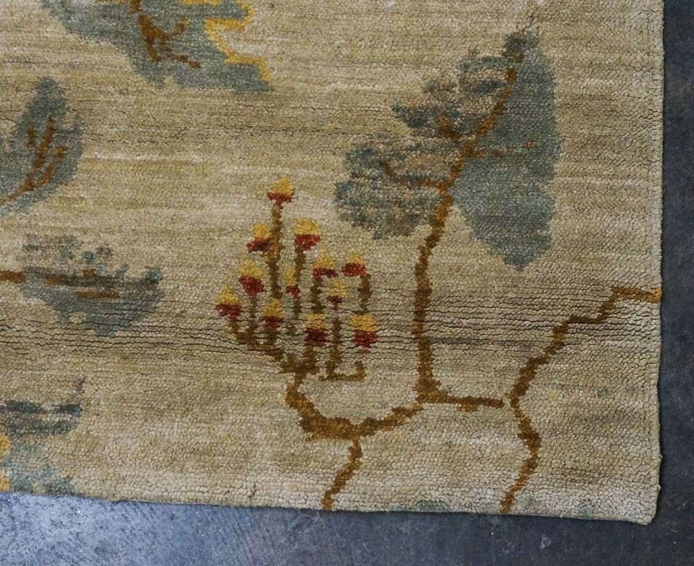 Hand-Knotted Michaelian & Kohlberg Himalayan Wool Area Rug Made in Nepal