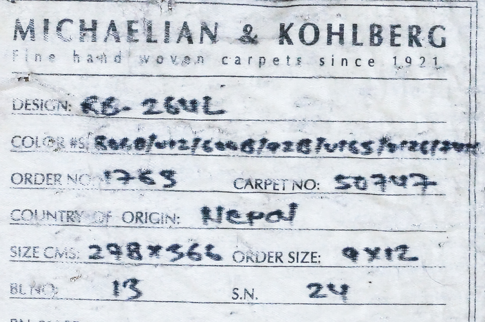 Hand-Knotted Michaelian & Kohlberg Himalayan Wool Area Rug Made in Nepal