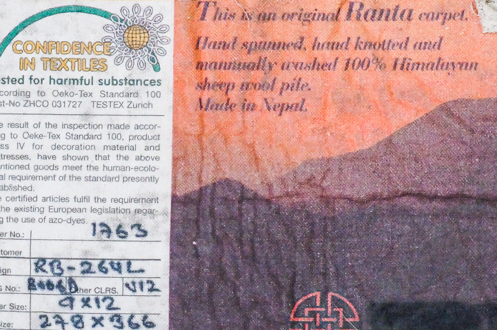 Hand-Knotted Michaelian & Kohlberg Himalayan Wool Area Rug Made in Nepal