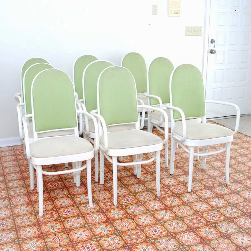 Nine Mid Century Modern Style Dining Chairs