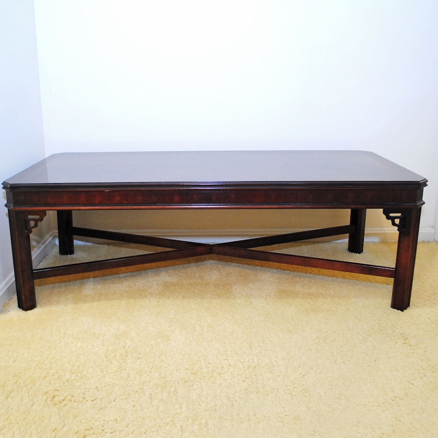 Vintage Chinese Chippendale Style Coffee Table by Lane