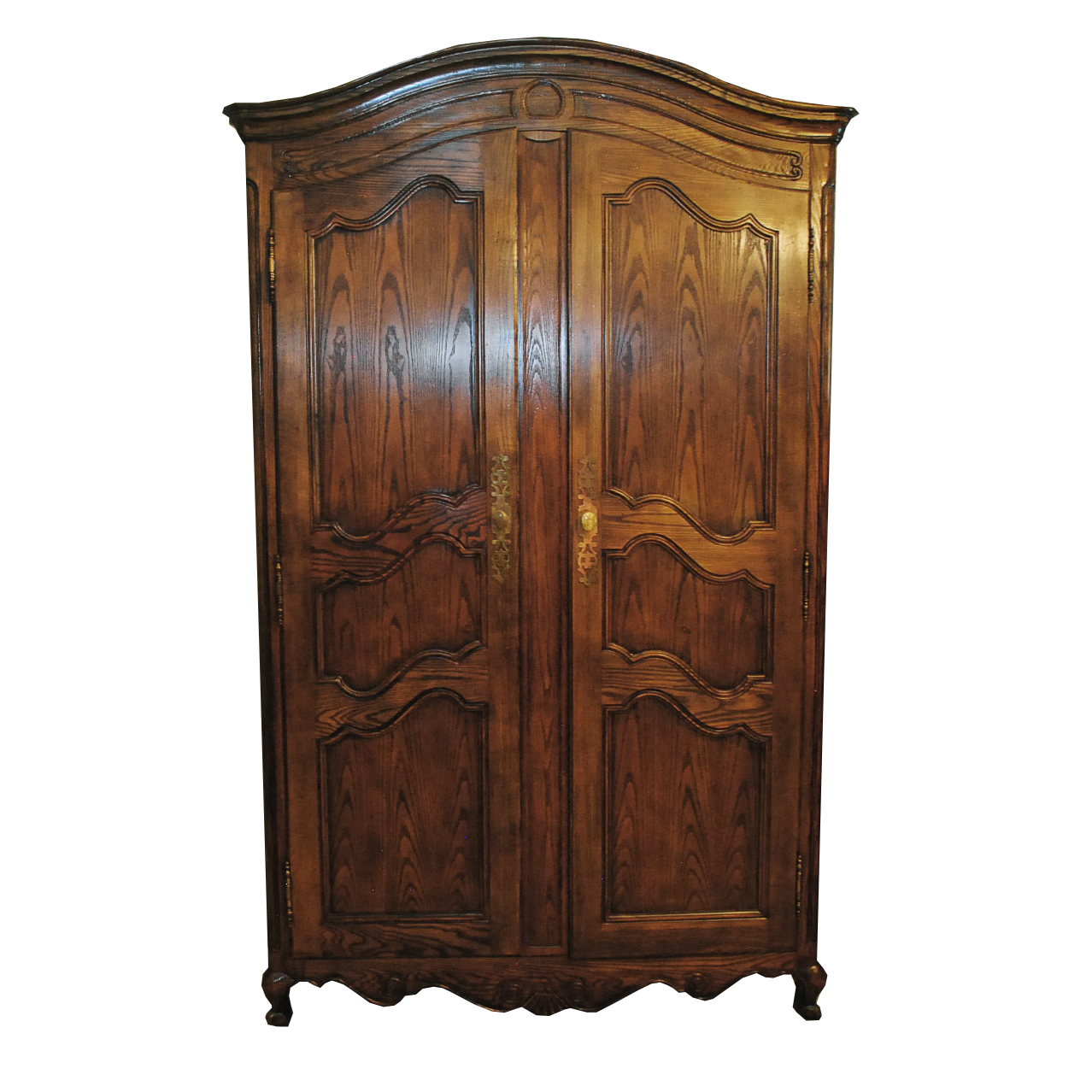 Vintage Louis XV Style Oak Armoire by Baker Furniture