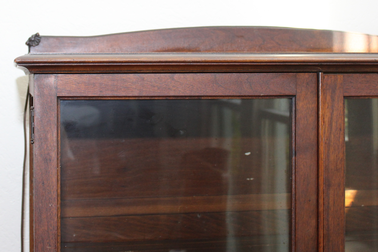 Antique Queen Anne Mahogany China Cabinet