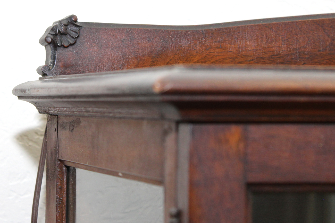 Antique Queen Anne Mahogany China Cabinet