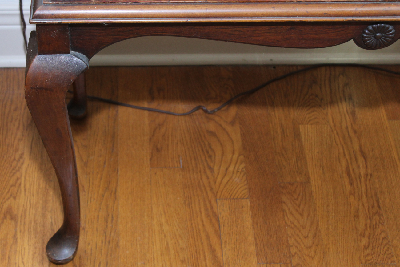 Antique Queen Anne Mahogany China Cabinet