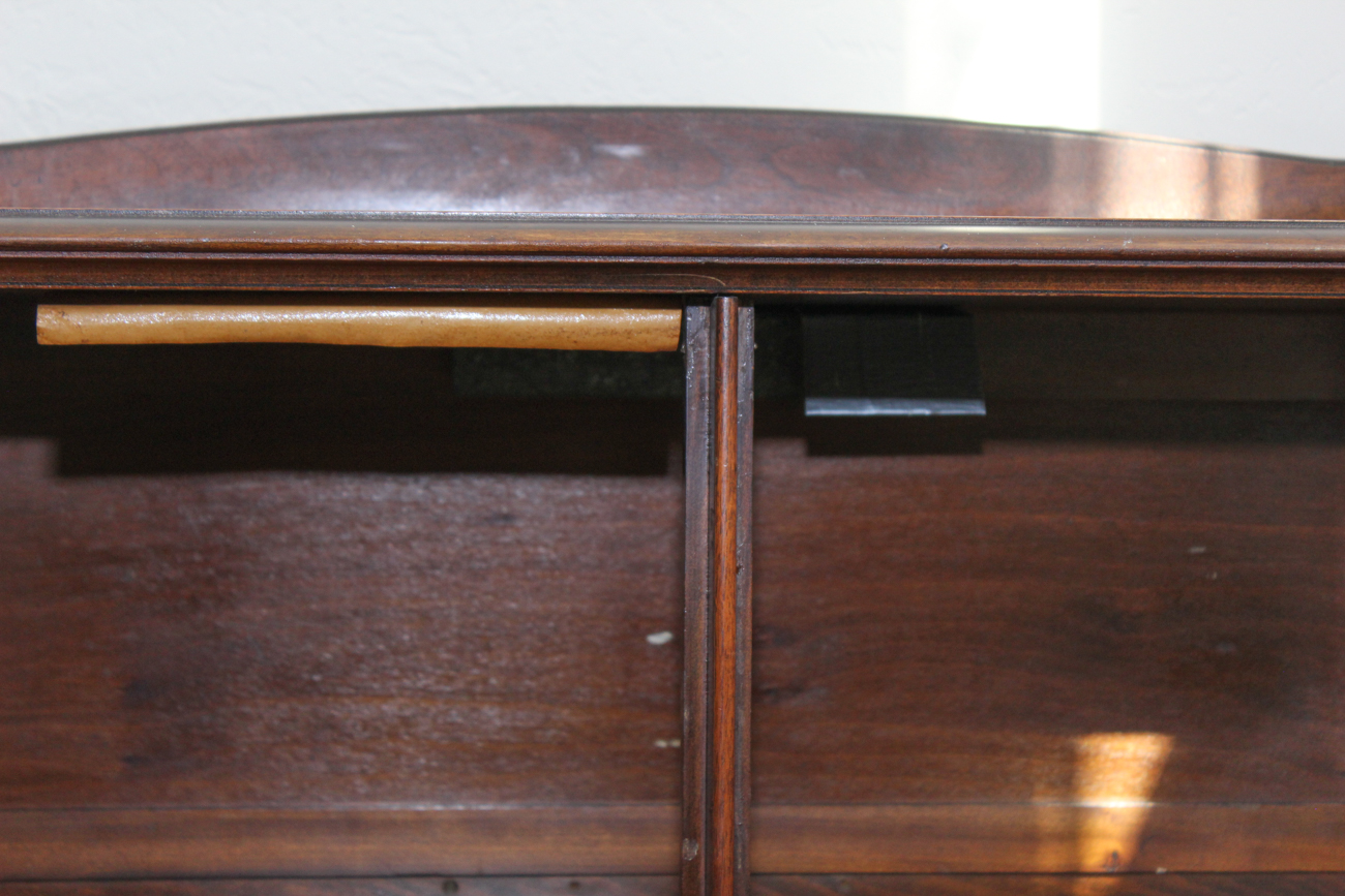 Antique Queen Anne Mahogany China Cabinet