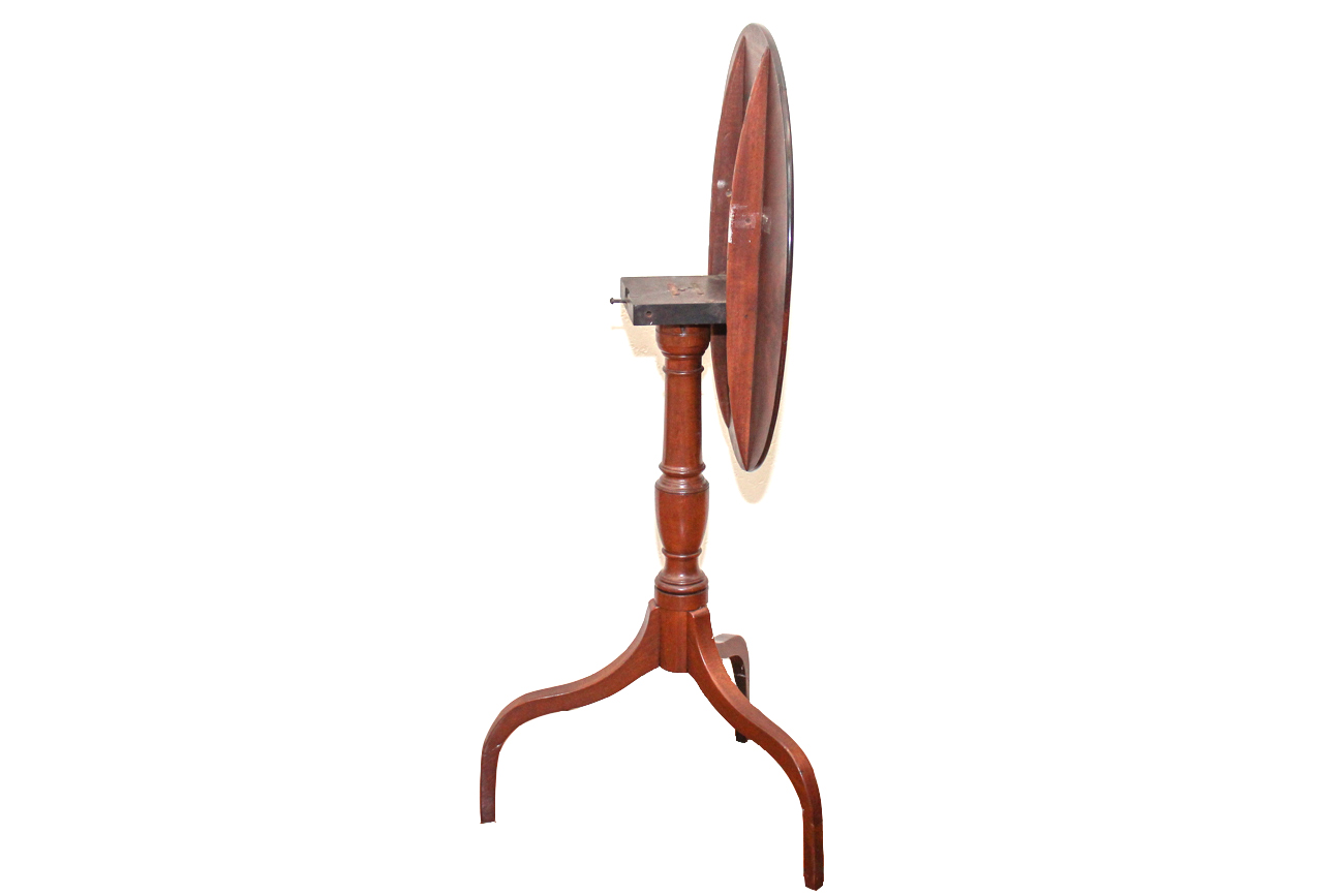 Antique Mahogany Tilt-Top Candle Stand