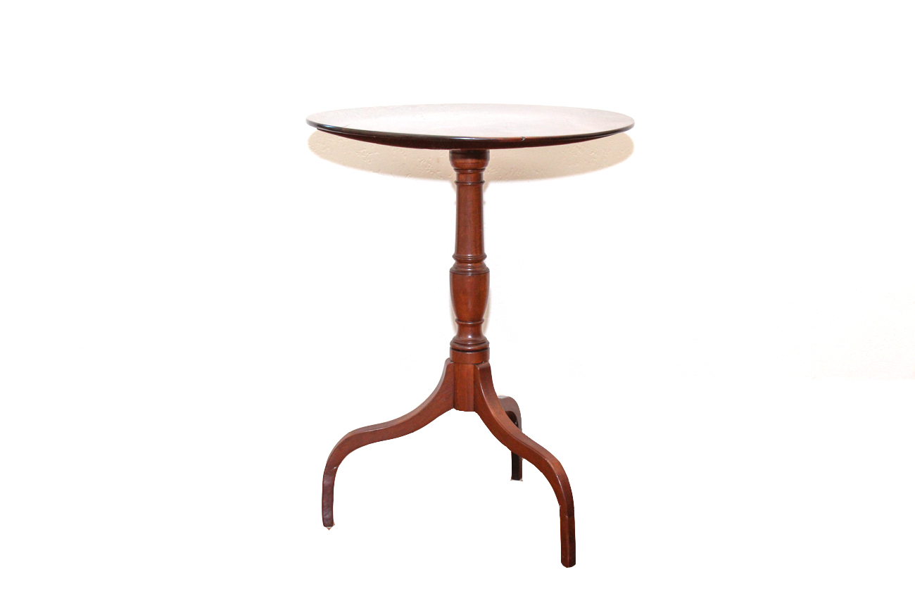 Antique Mahogany Tilt-Top Candle Stand