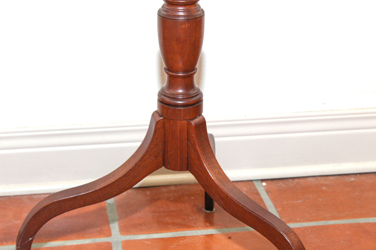 Antique Mahogany Tilt-Top Candle Stand
