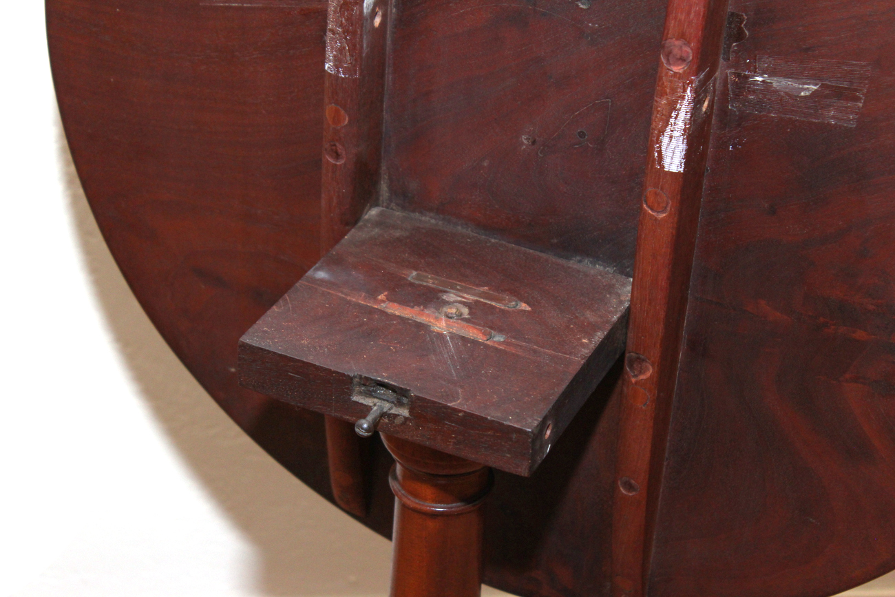 Antique Mahogany Tilt-Top Candle Stand
