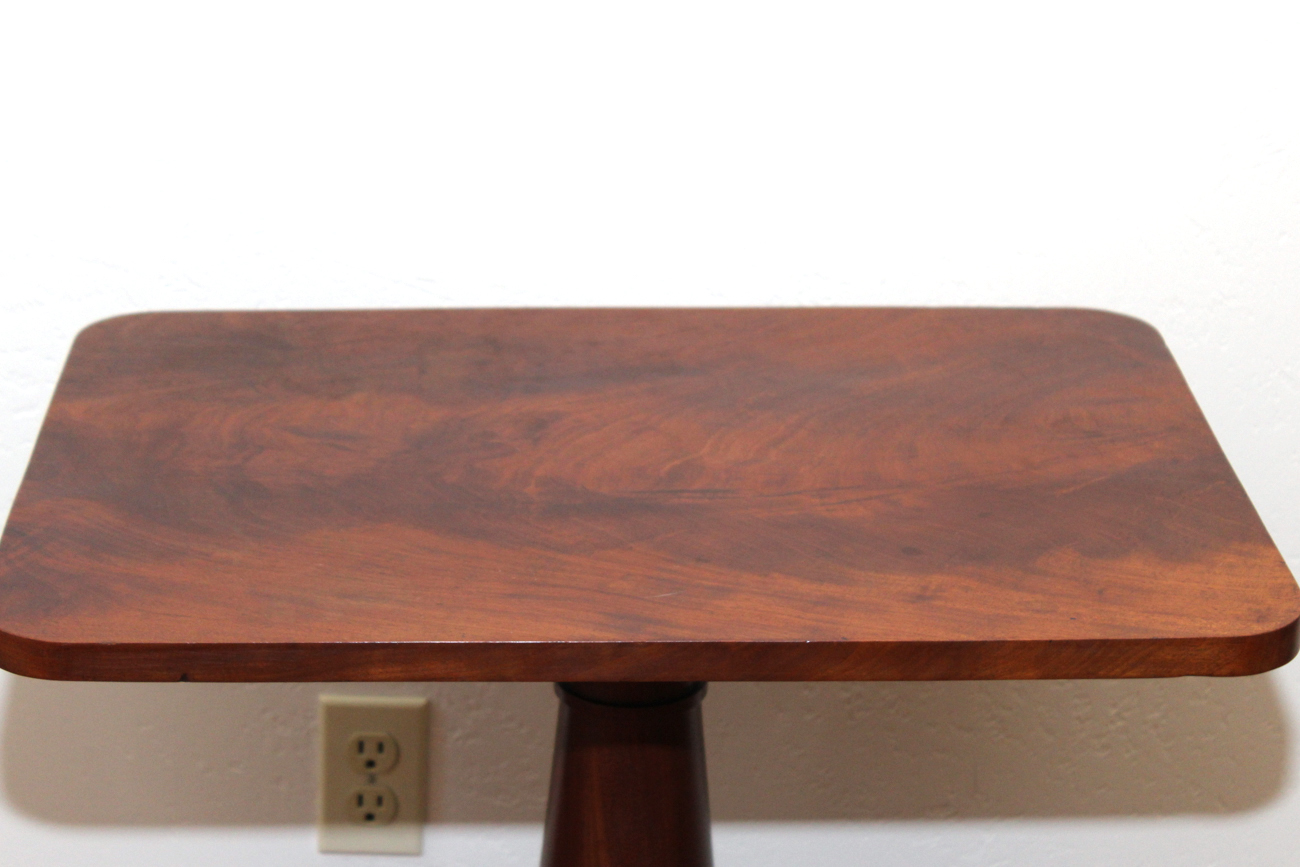 Antique Flame Mahogany Tilt-Top Table