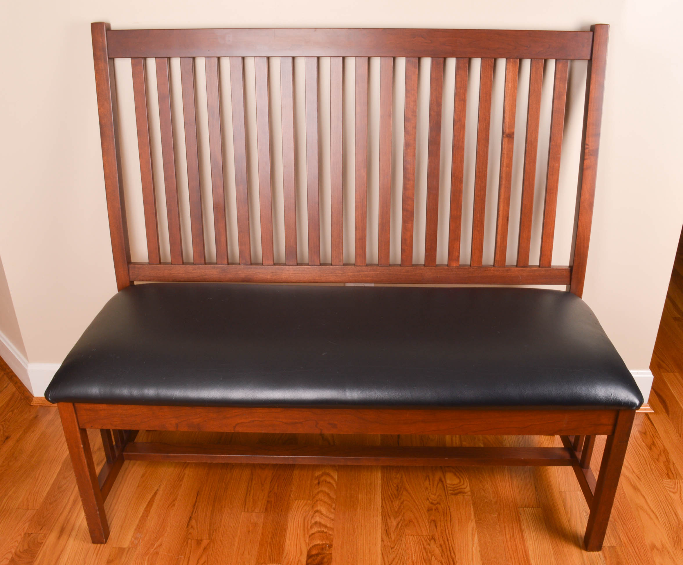Amish Handcrafted High-Back Bench