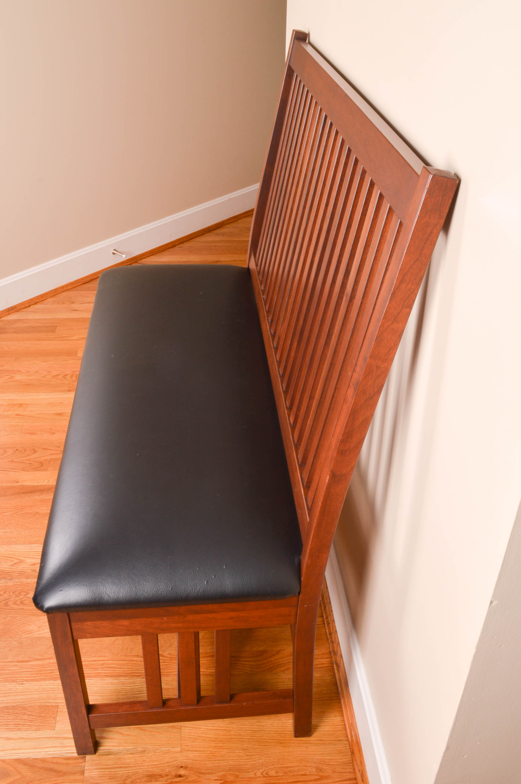 Amish Handcrafted High-Back Bench