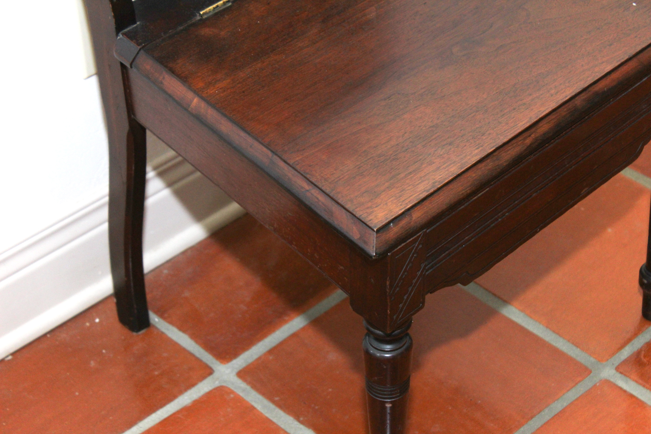 Antique Walnut Commode Chair
