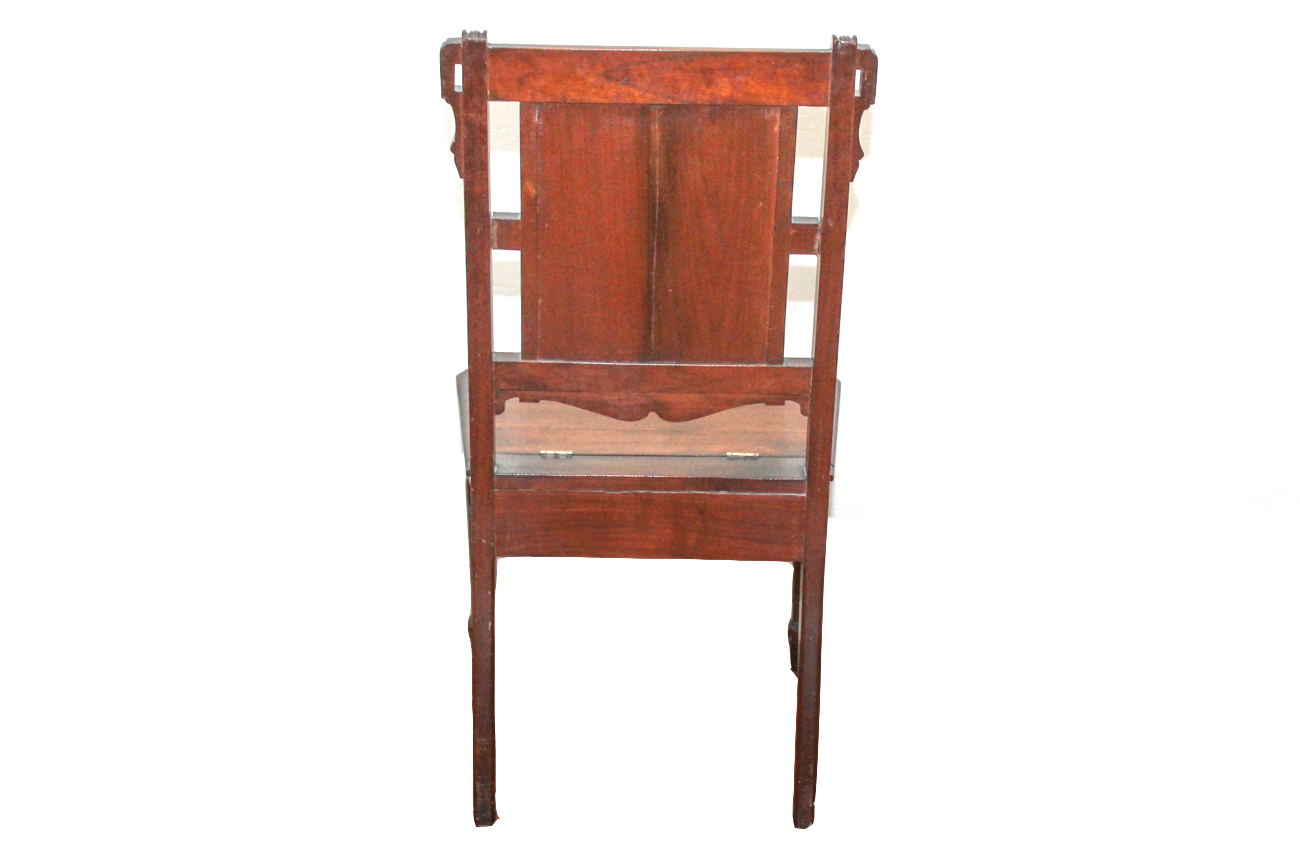 Antique Walnut Commode Chair