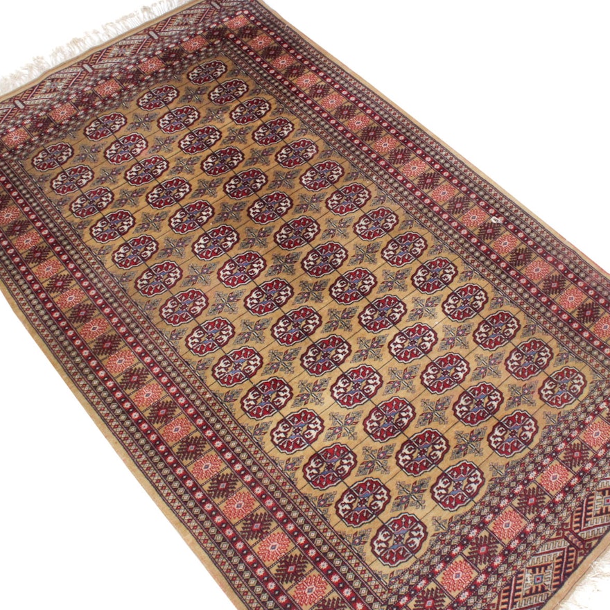 Hand-Knotted Afghan Bokhara Rug