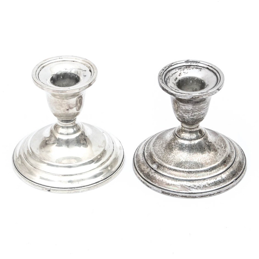 International Silver Co. Weighted Sterling Candleholders
