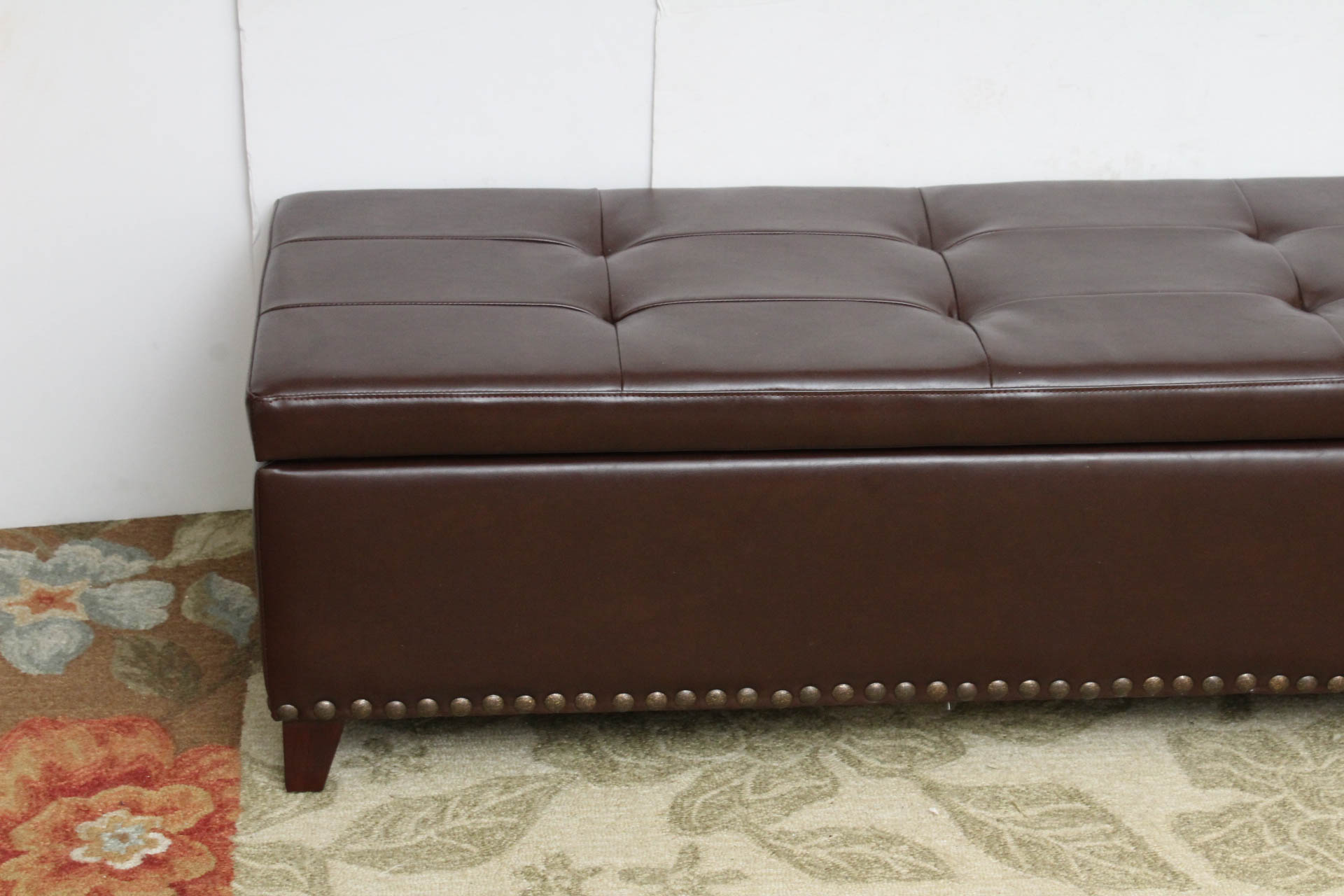Leather Storage Bench