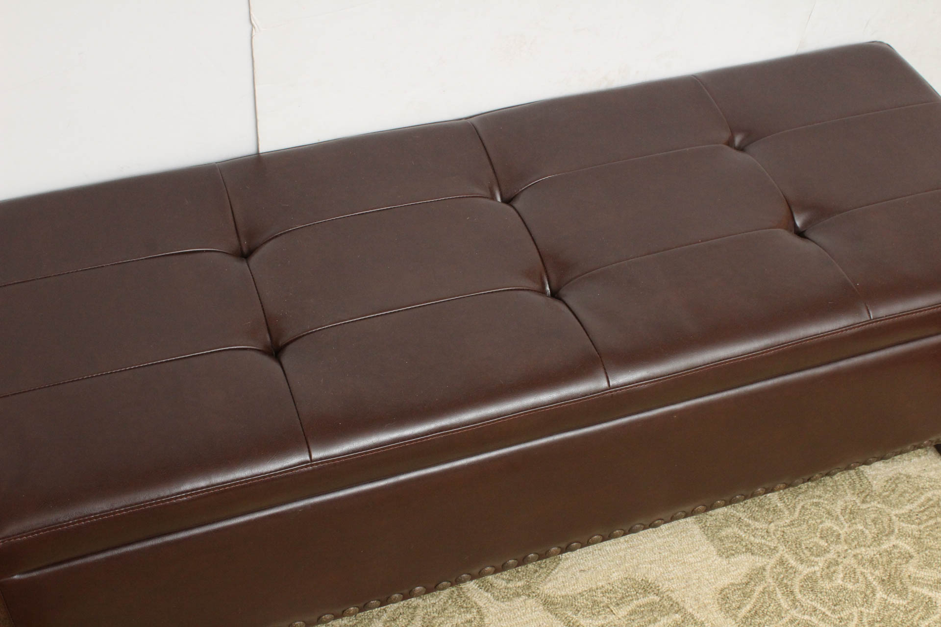 Leather Storage Bench
