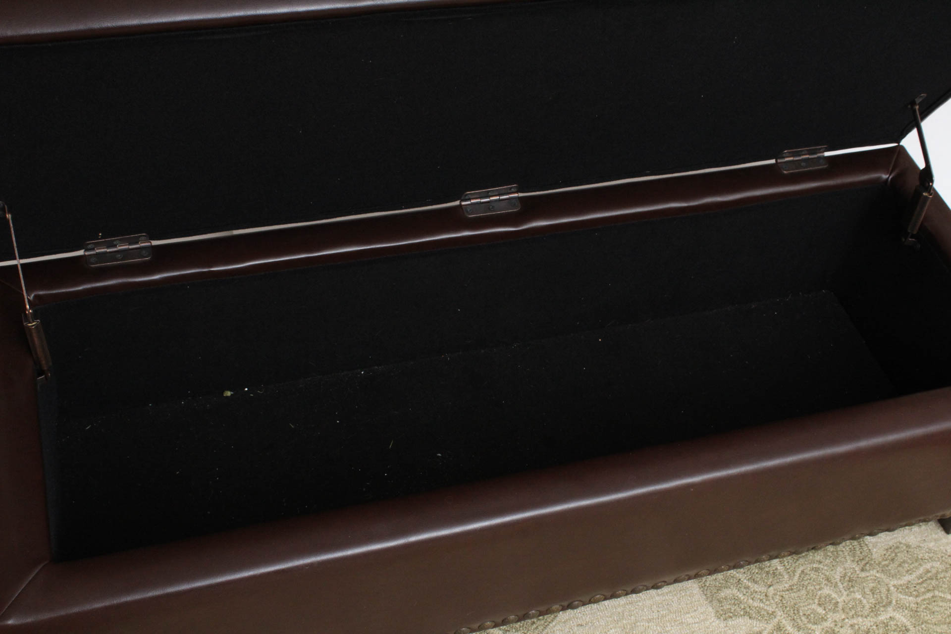 Leather Storage Bench