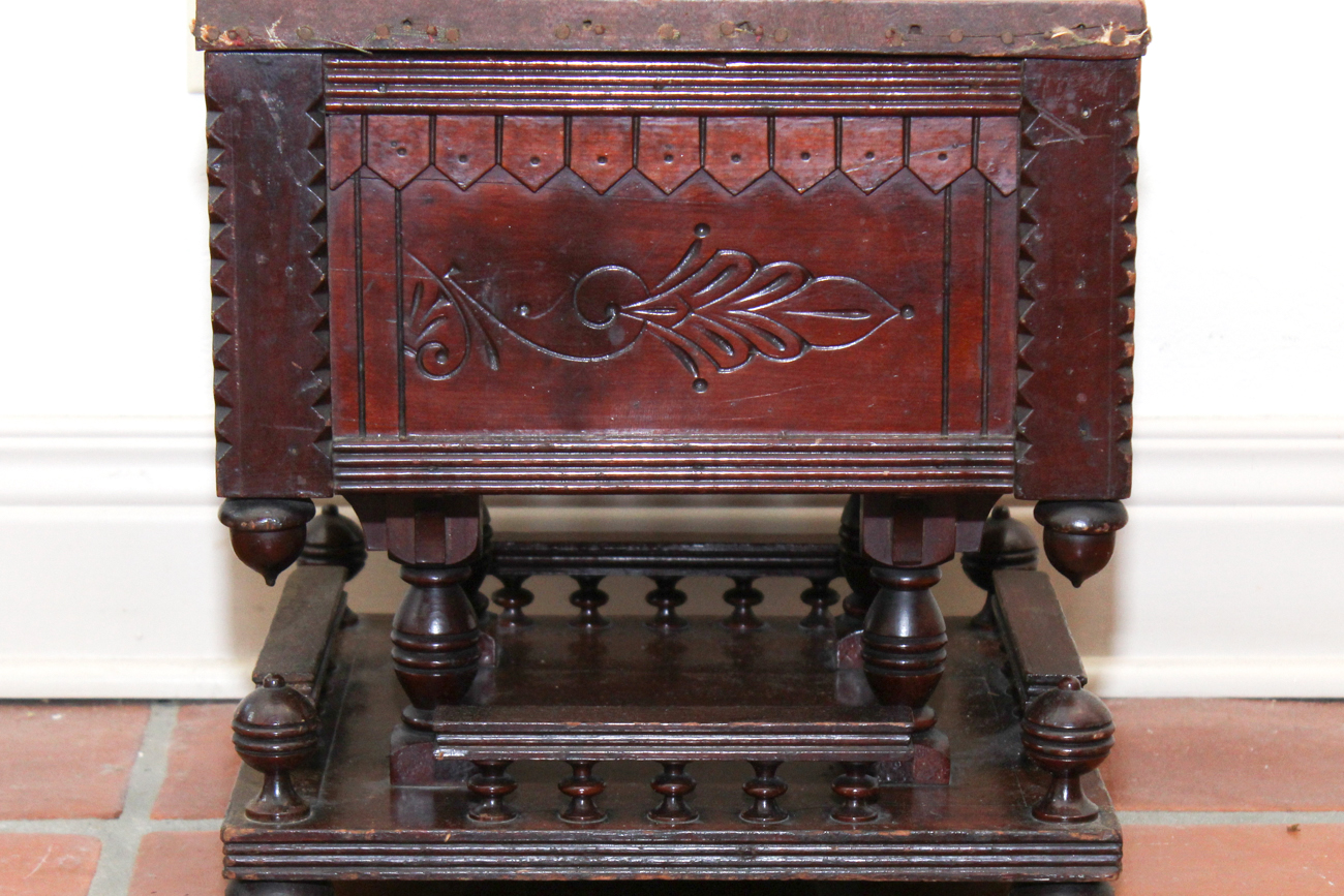 Eastlake Period Sewing Box Footstool