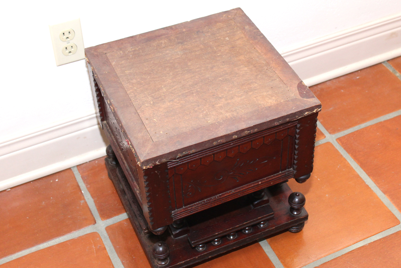 Eastlake Period Sewing Box Footstool