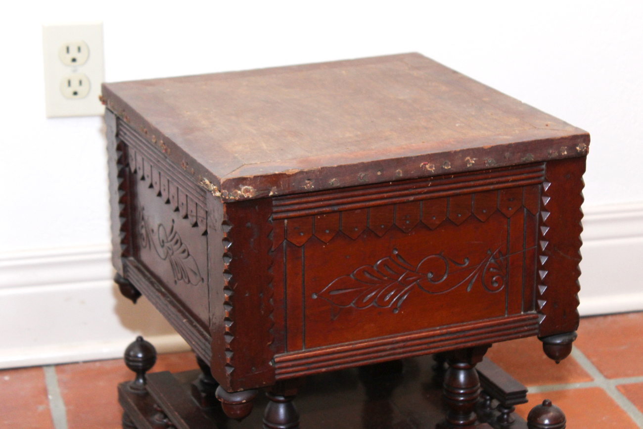 Eastlake Period Sewing Box Footstool