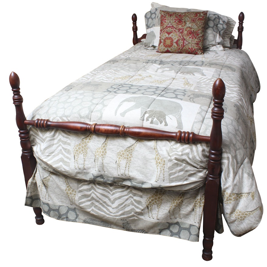 Federal Style Cherry Twin Bed Frame
