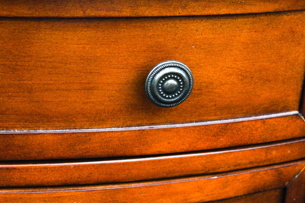 Ballard Designs "Newport" Mahogany Demilune Table