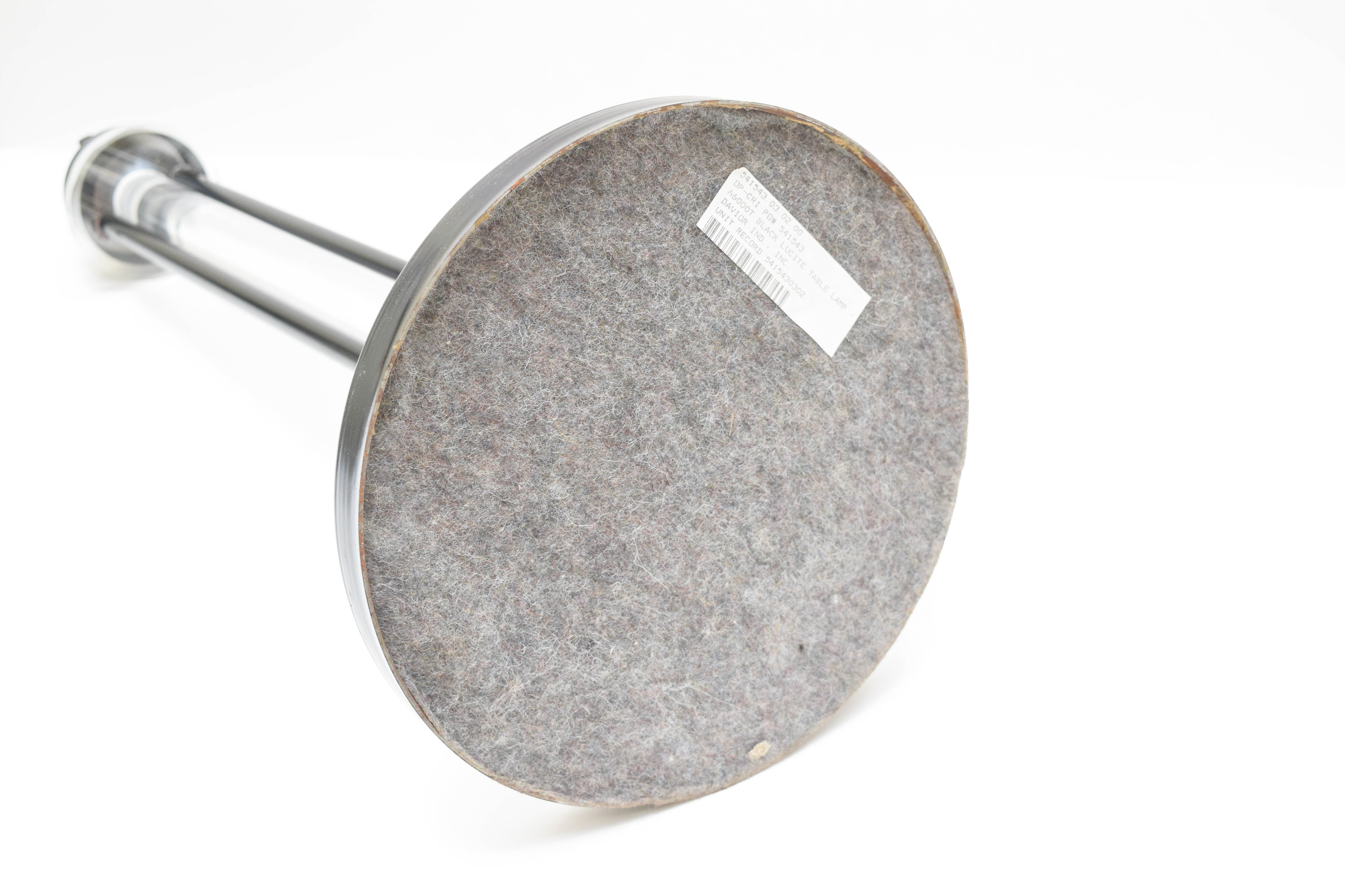 Pair of Modern Black Lucite Table Lamps by Davior Industries