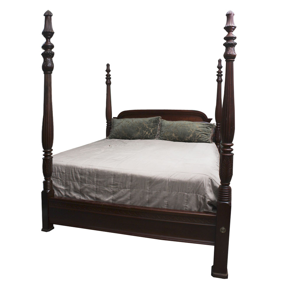 Vintage Cherry Four Poster Bed Frame