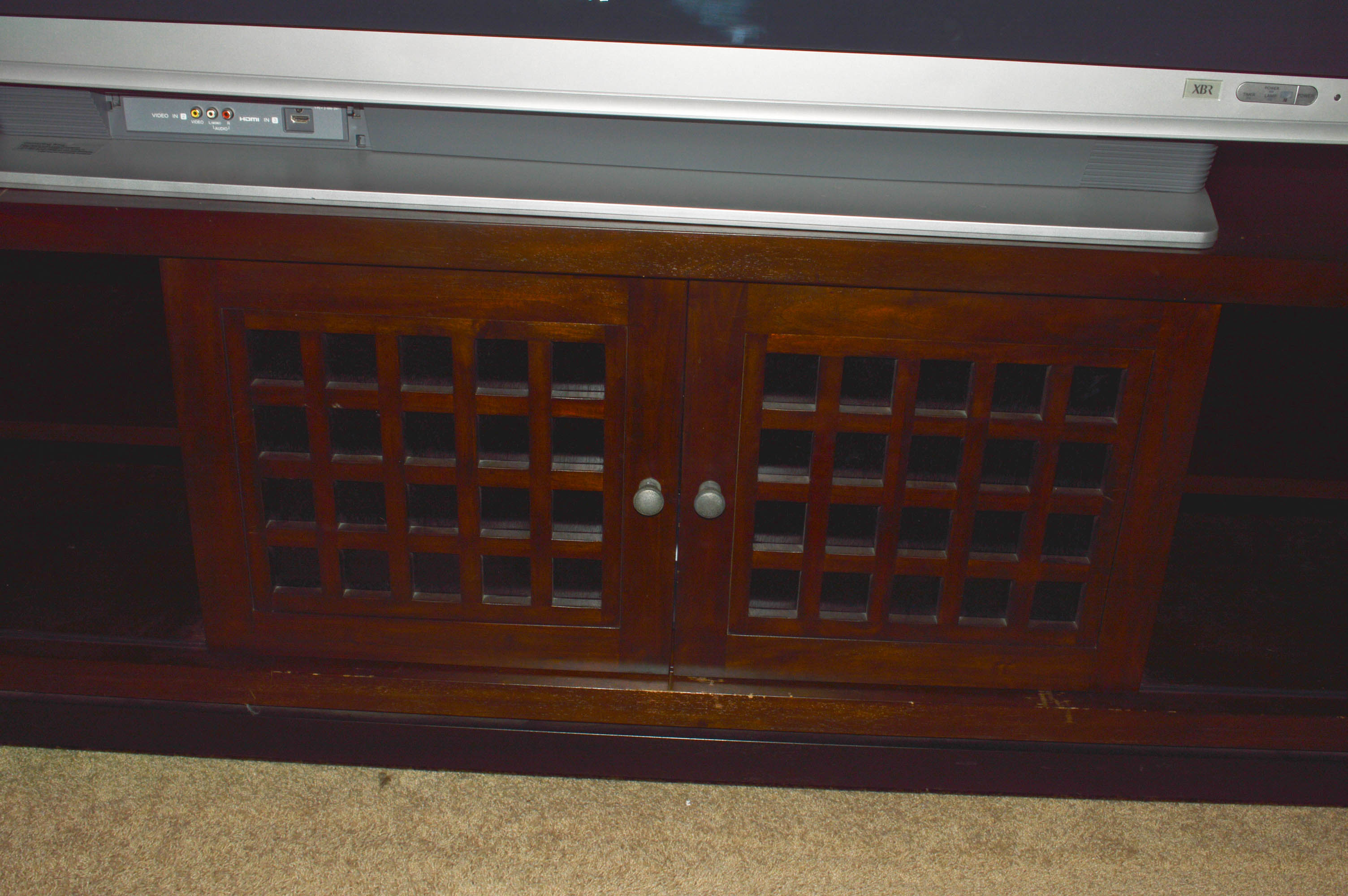 Sony SXRD 60-Inch Projection Television, Audio Components and Arhaus Media Stand