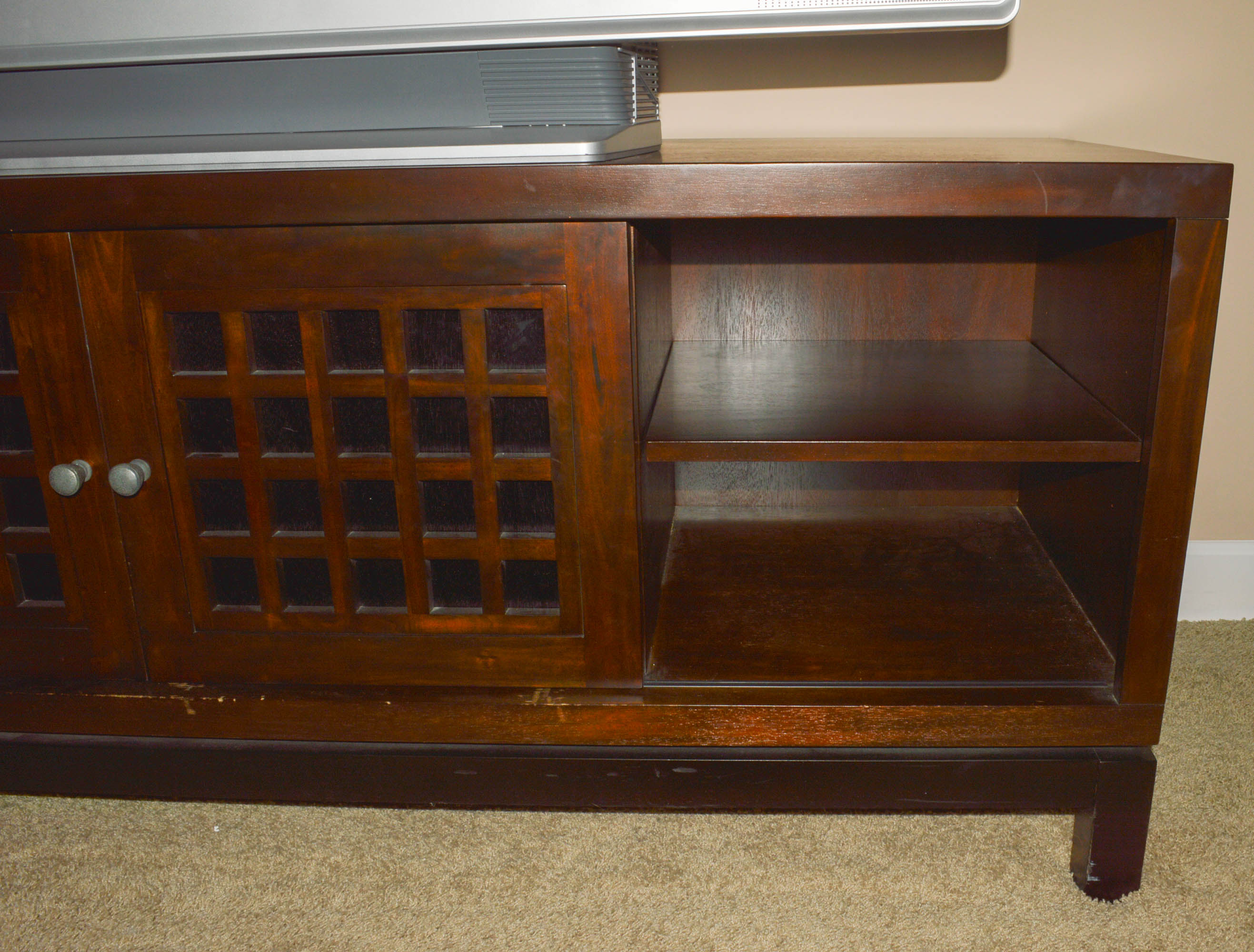 Sony SXRD 60-Inch Projection Television, Audio Components and Arhaus Media Stand