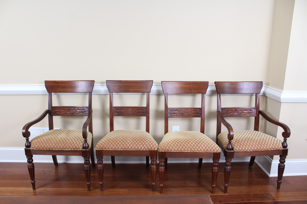 Mahogany Dining Chairs by Ethan Allen