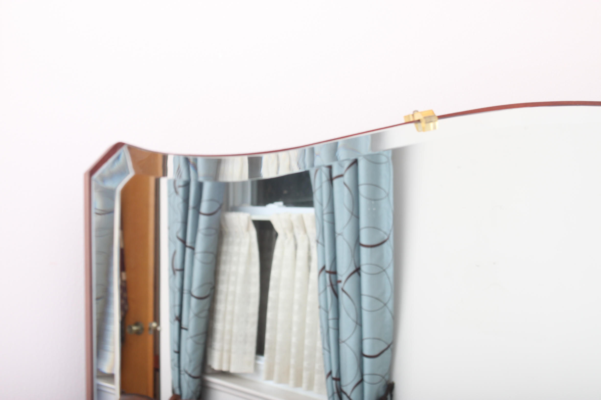 Vintage Mid-Century Kling Cherry Dresser With Beveled Mirror