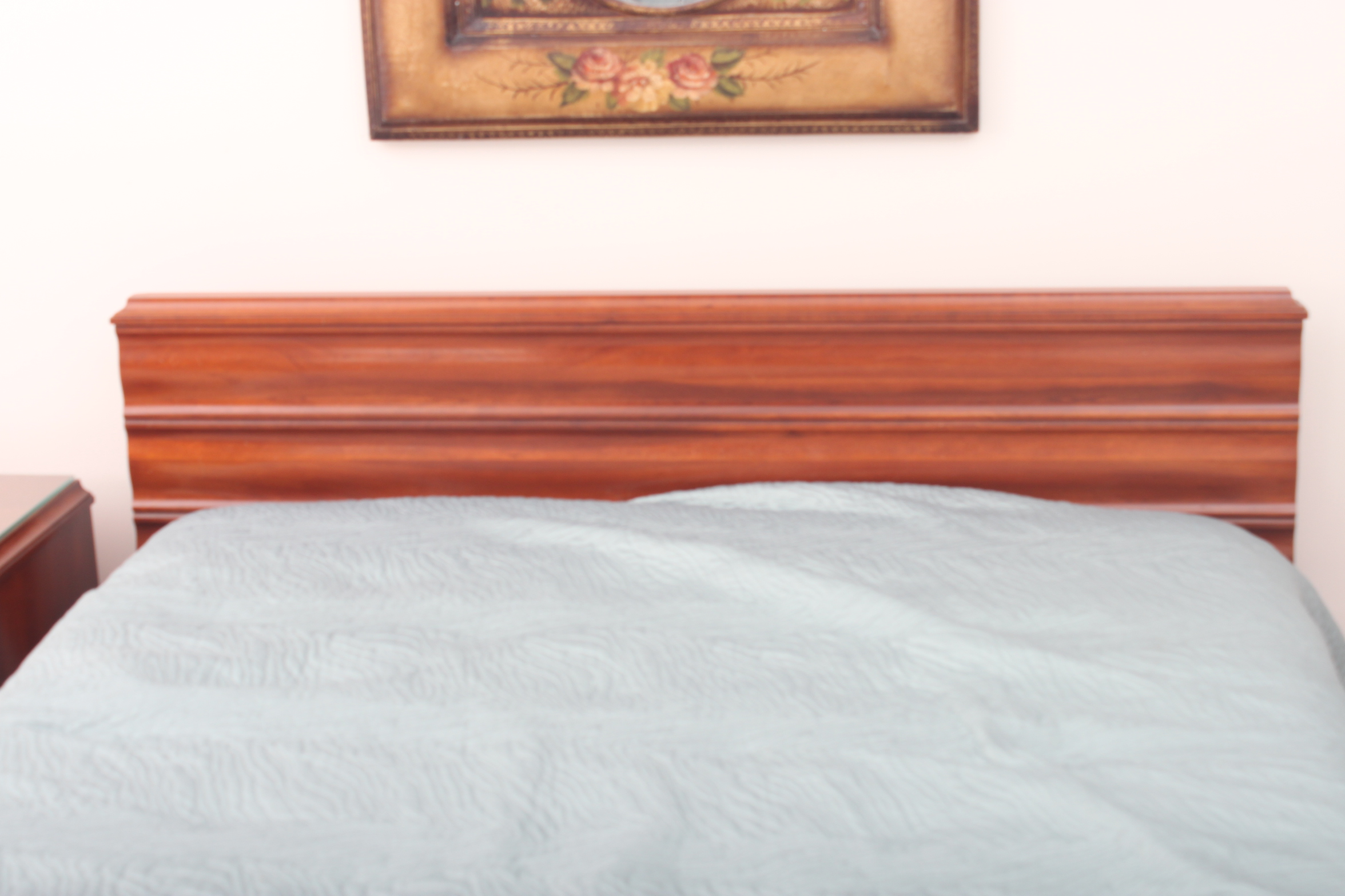 Vintage Mid-Century Kling Cherry Full-Size Bed and Nightstand