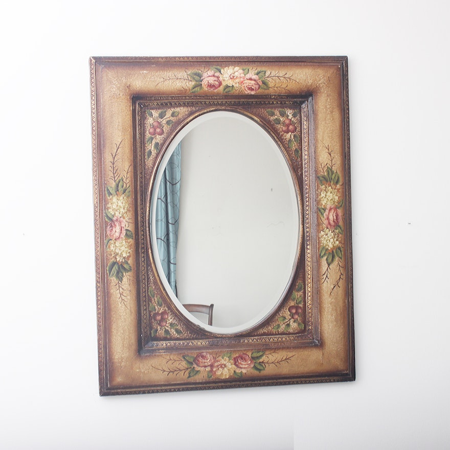 Rustic Floral Wall Mirror