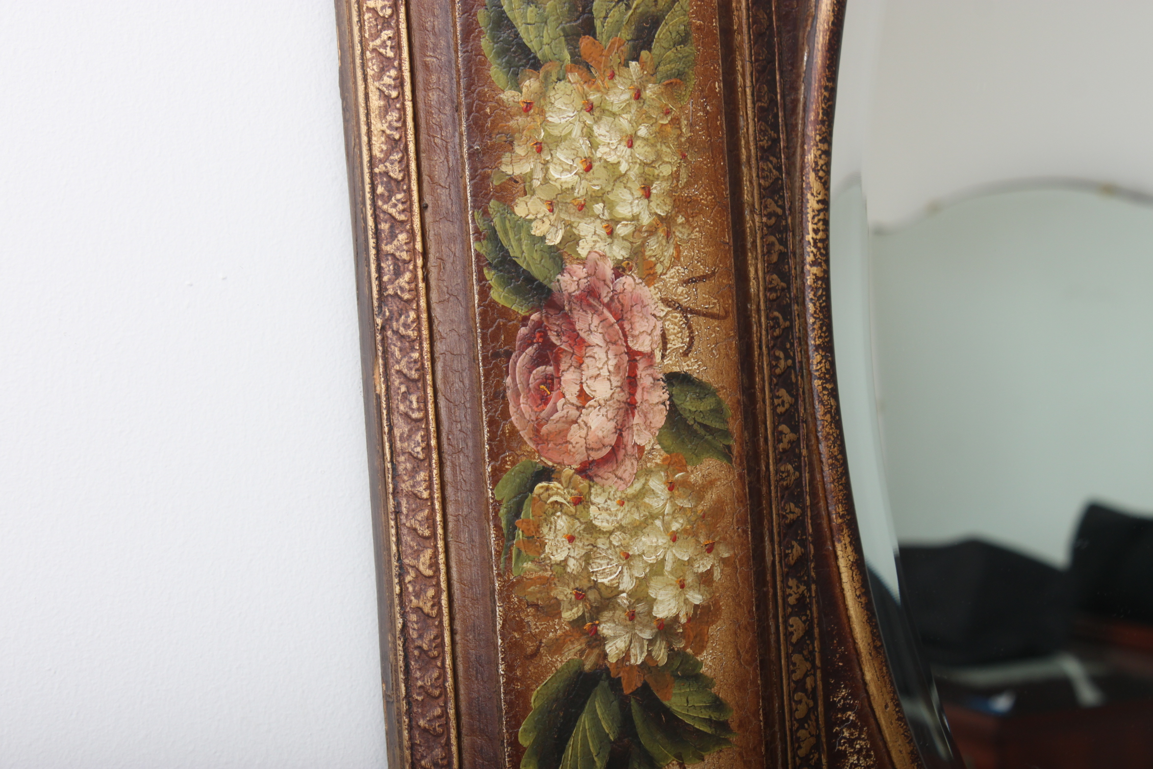 Rustic Floral Wall Mirror