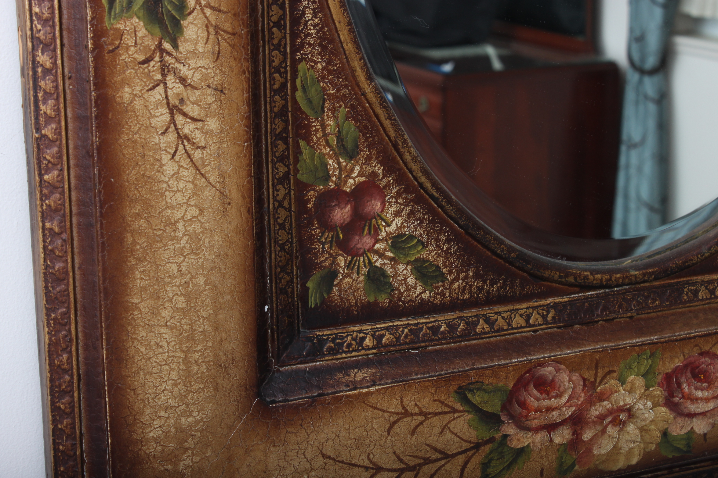 Rustic Floral Wall Mirror