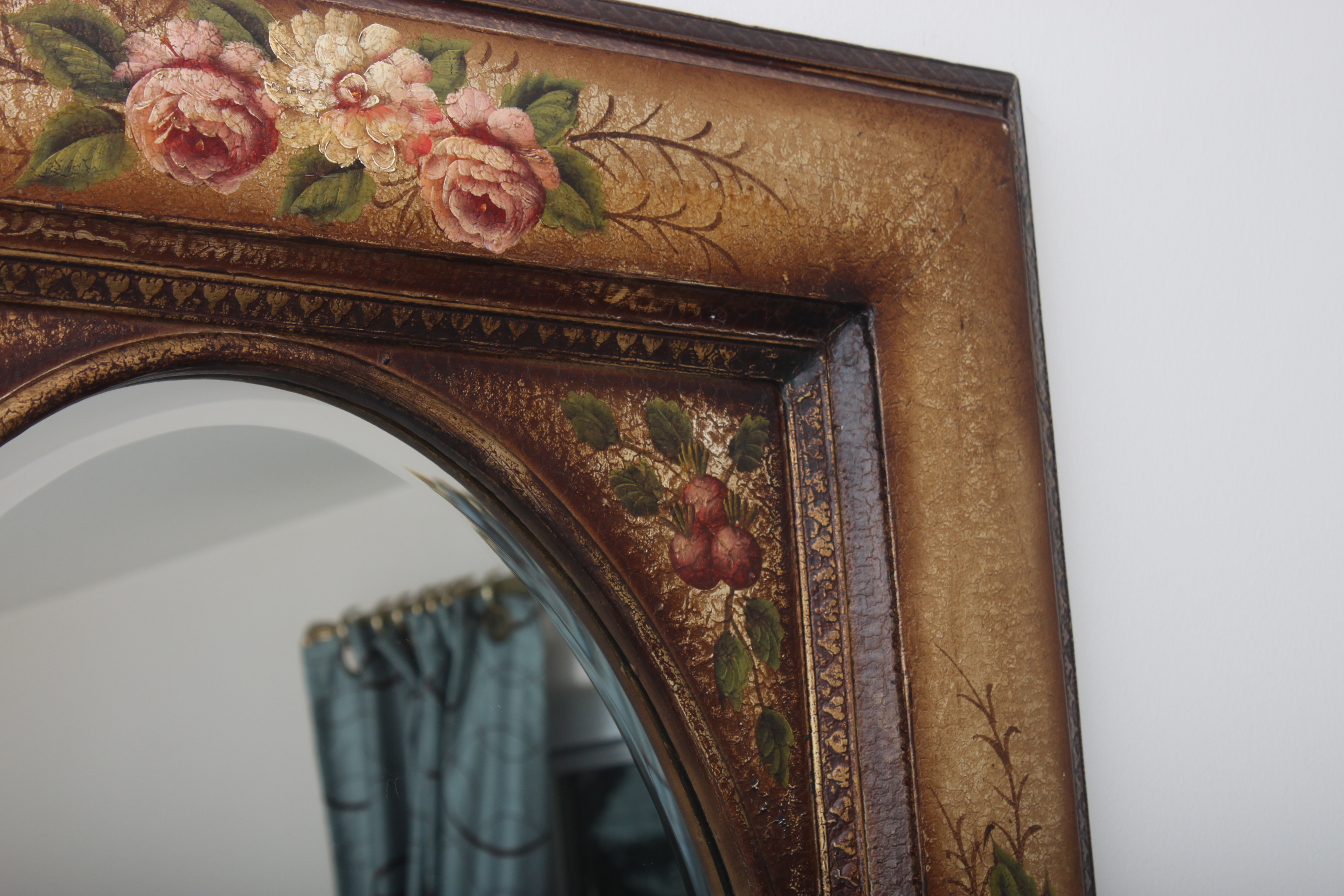 Rustic Floral Wall Mirror