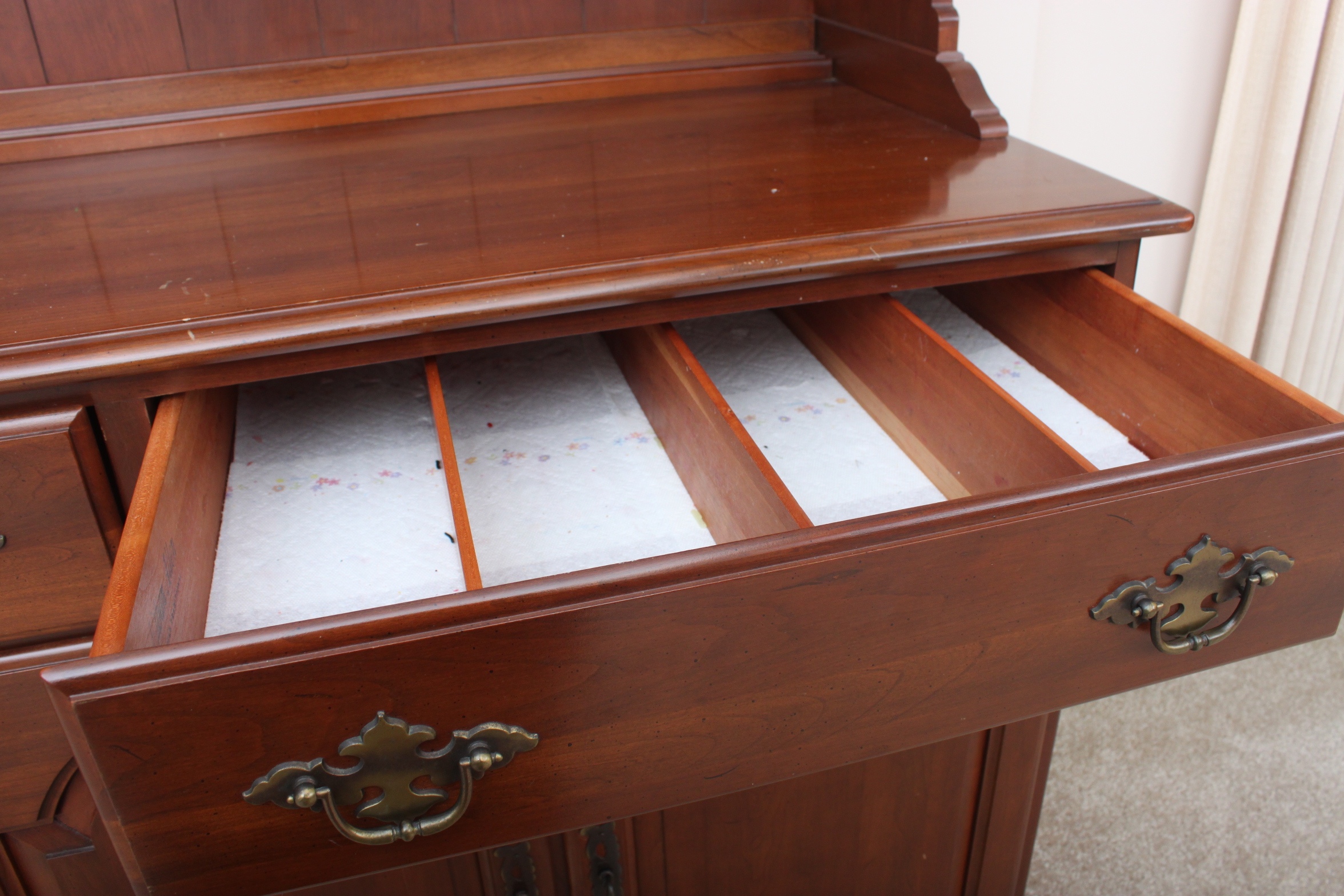 Vintage Ethan Allen Cherry China Cabinet