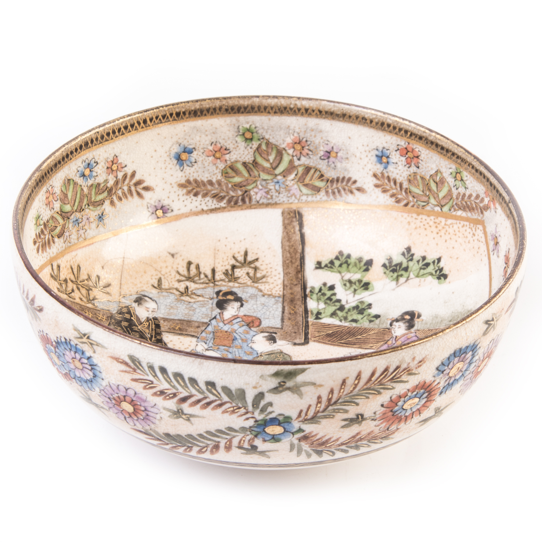 Vintage Japanese Hand Painted Porcelain Bowl