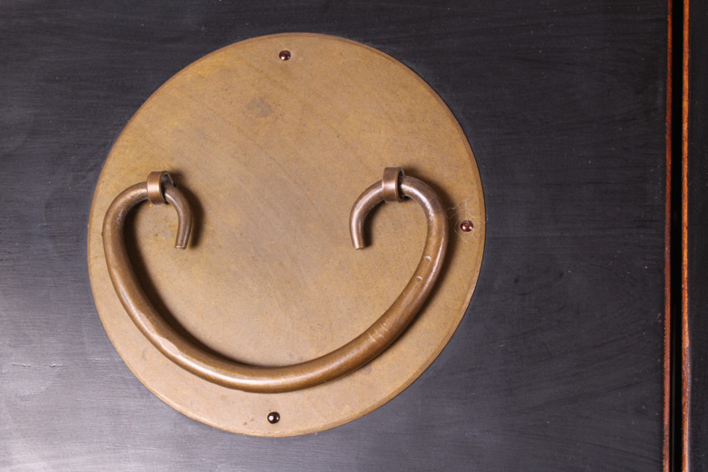 Reversible Black Lacquered Interpretation Of A Japanese Step Chest