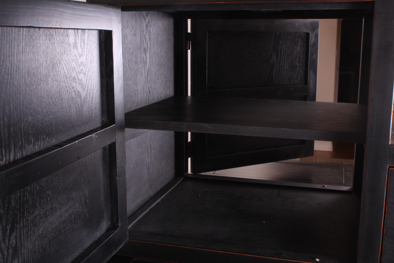 Reversible Black Lacquered Interpretation Of A Japanese Step Chest