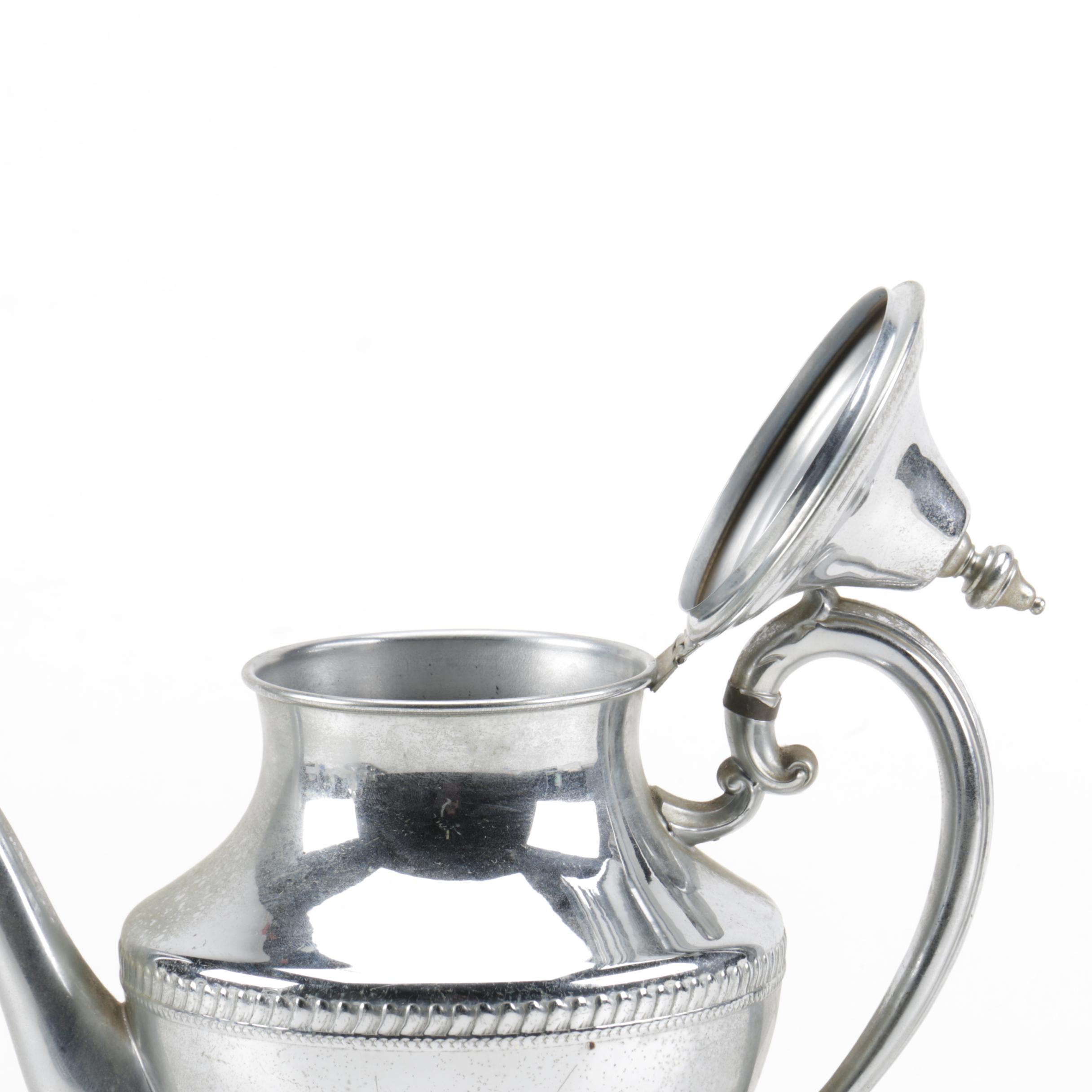 Lehman Brothers and Cromwell Chromium Plated Coffee and Tea Service