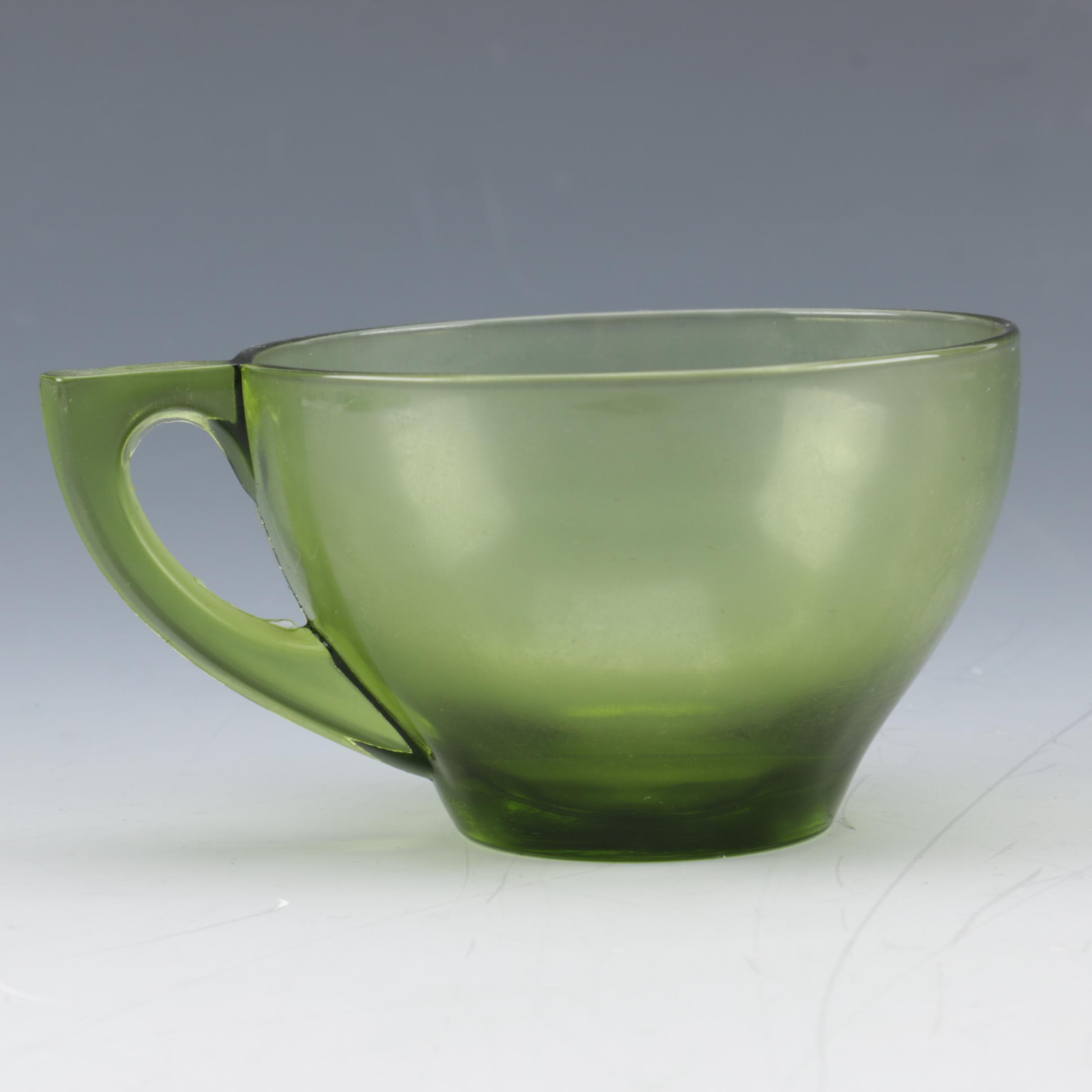 Depression Glass Tableware Including Uranium Glass