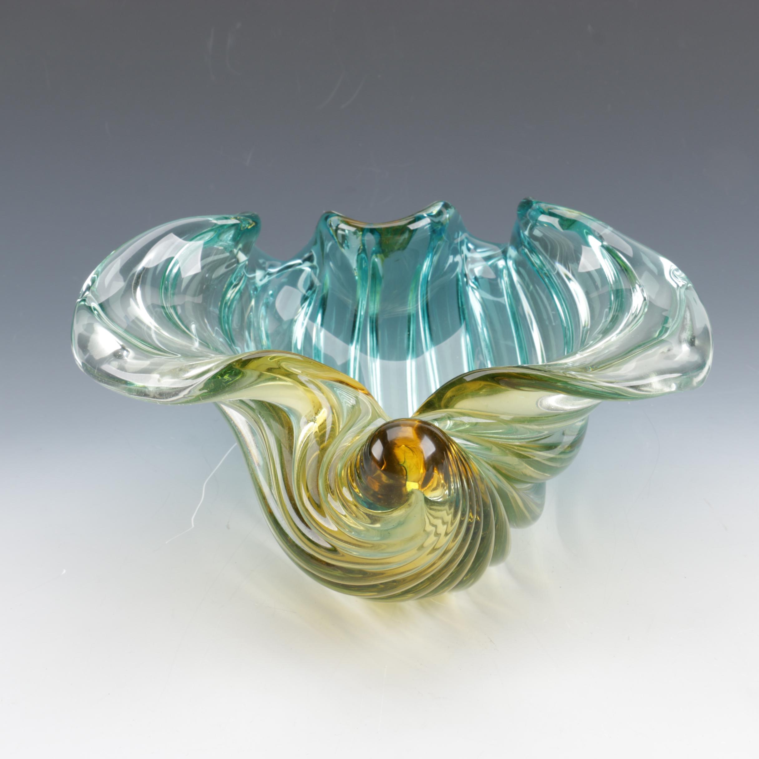 Art Glass Bowl and Paperweights