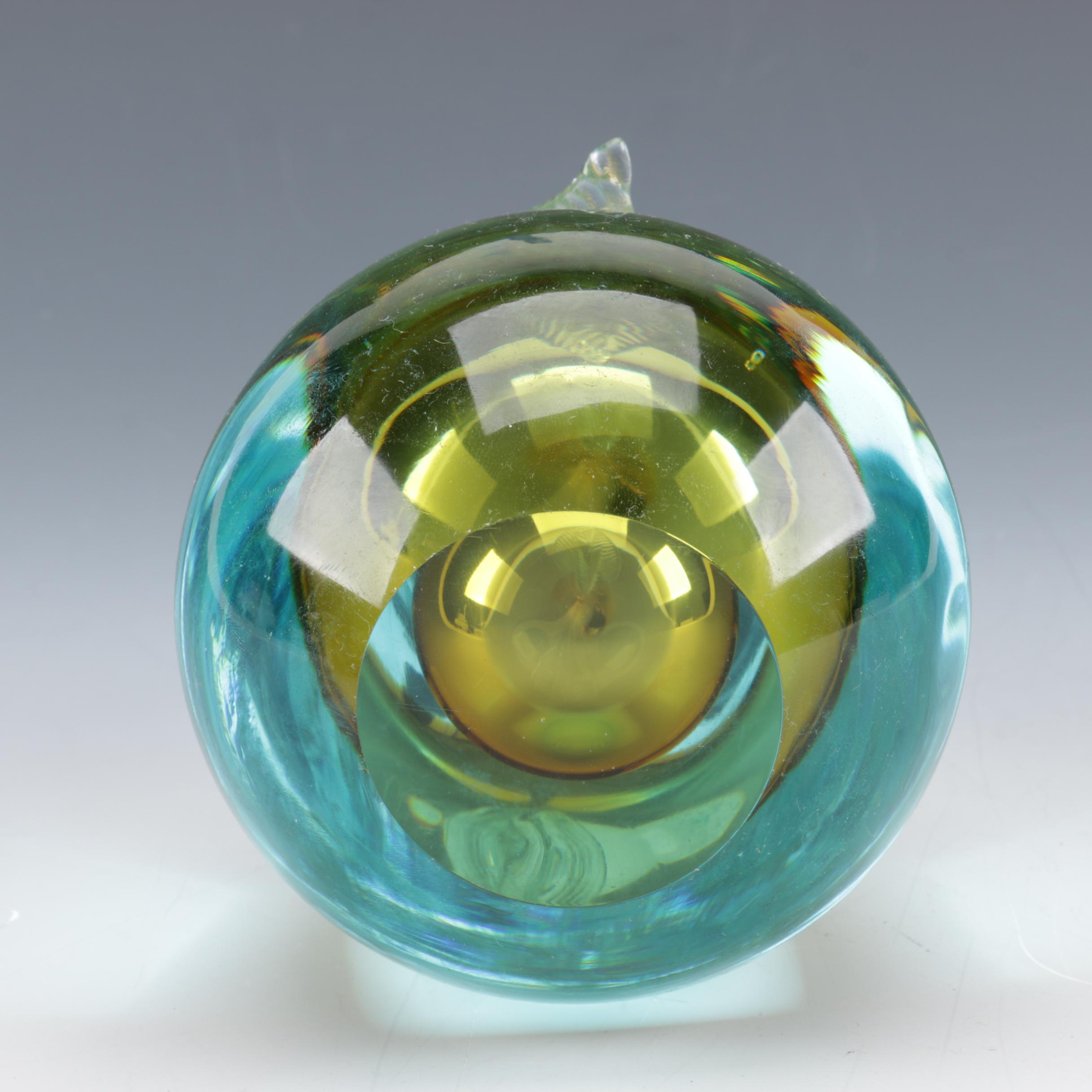 Art Glass Bowl and Paperweights