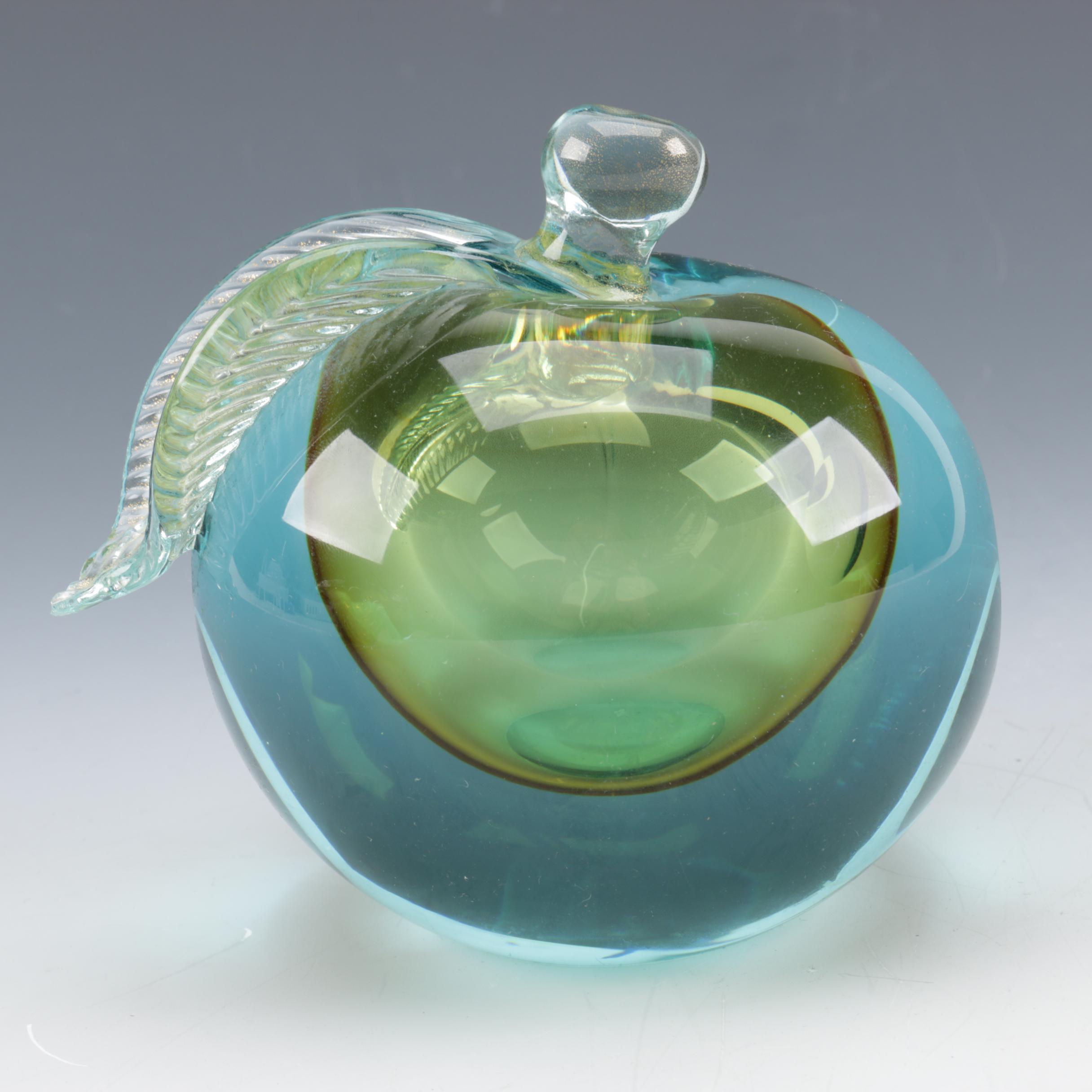 Art Glass Bowl and Paperweights